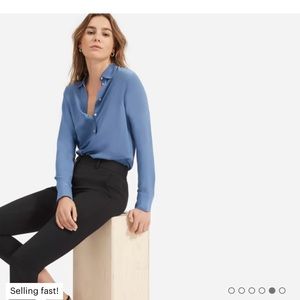 Everlane relaxed clean silk blouse